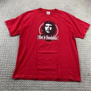Vintage Che Guevarra T-Shirt Men Extra Large XL Red Viva La Revolution Respected